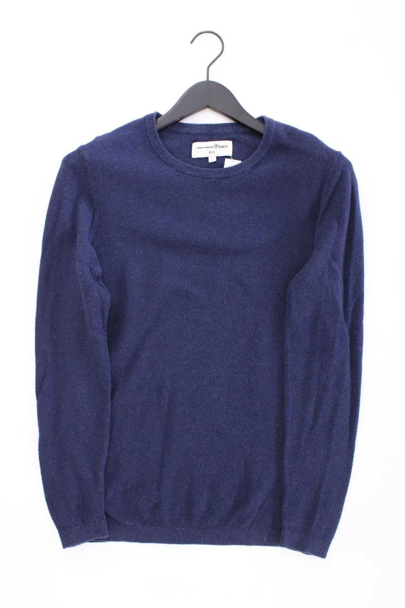Tom Tailor (Denim) Feinstrickpullover für Herren Gr. S blau aus Baumwolle