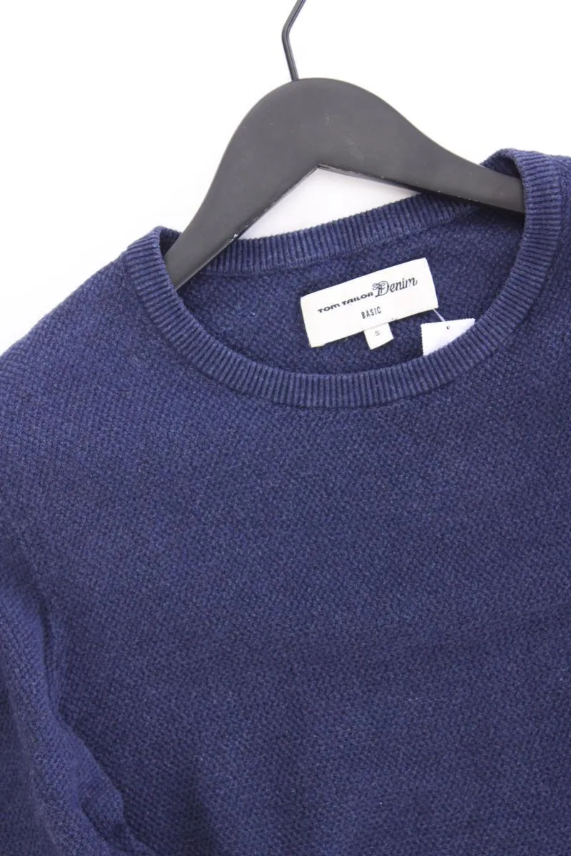 Tom Tailor (Denim) Feinstrickpullover für Herren Gr. S blau aus Baumwolle