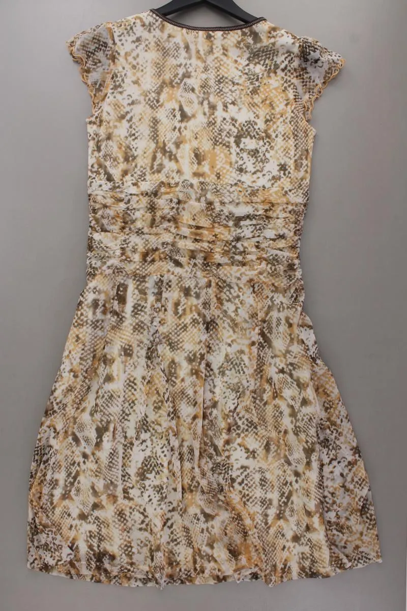 Mexx Y2K Chiffonkleid Gr. L Kurzarm Vintage creme aus Polyamid