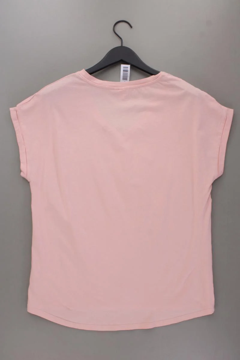 QS by s.Oliver Shirt mit V-Ausschnitt Gr. XL Kurzarm rosa aus Baumwolle