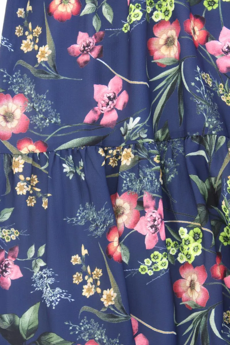 Thom by Thomas Rath Stretchrock Gr. 38 mit Blumenmuster mehrfarbig aus Polyester