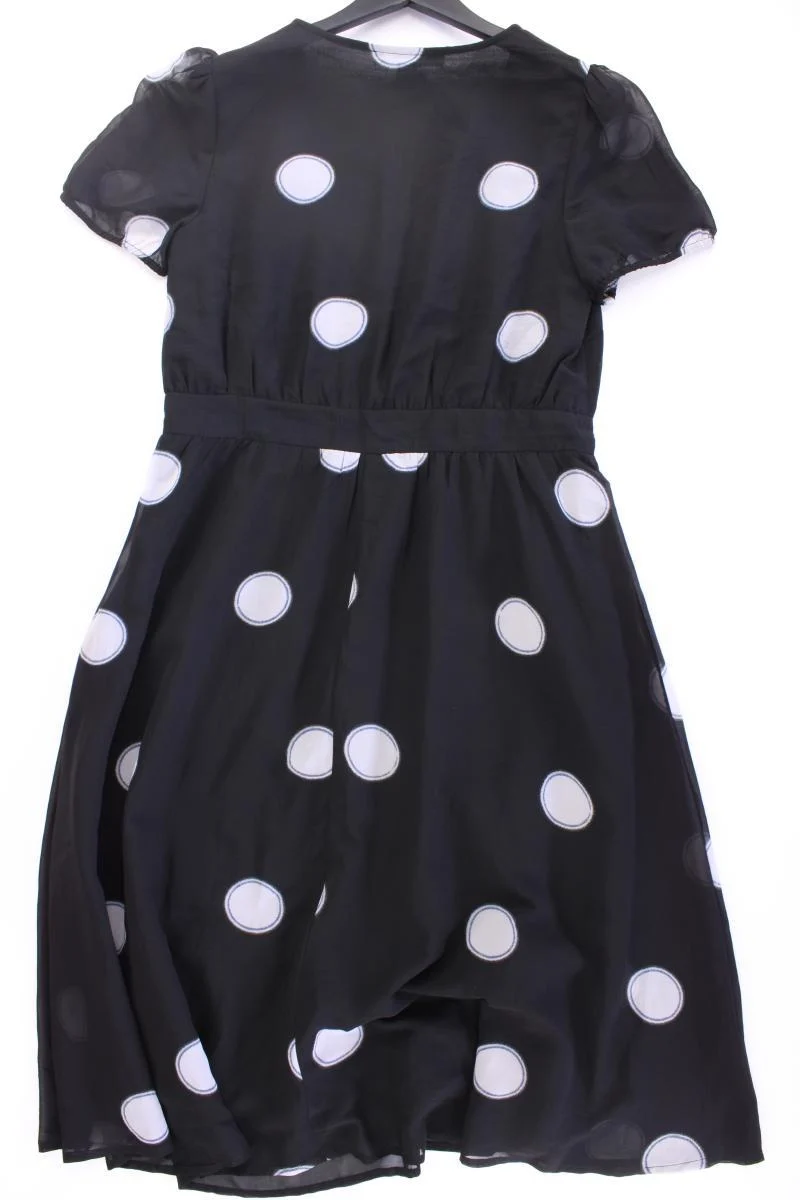 Ashley Brooke Chiffonkleid Gr. 42 gepunktet Kurzarm schwarz
