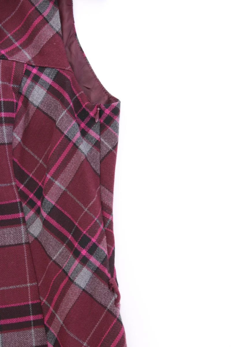 s.Oliver Midikleid Gr. 40 kariert Ärmellos rot