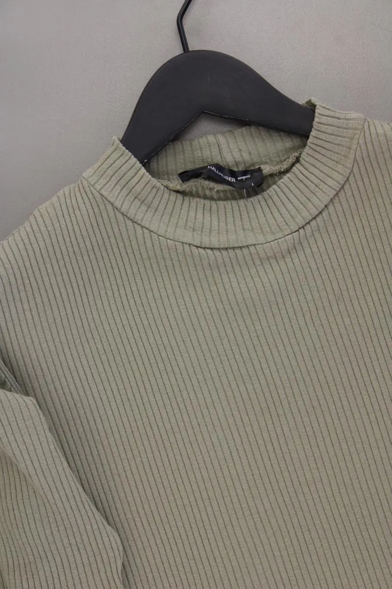 Hallhuber T-Shirt Gr. L Kurzarm olivgrün