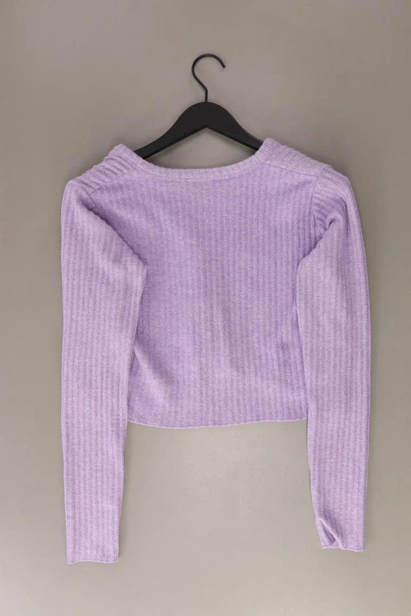 Bershka Strickjacke Gr. M Langarm lila aus Polyester