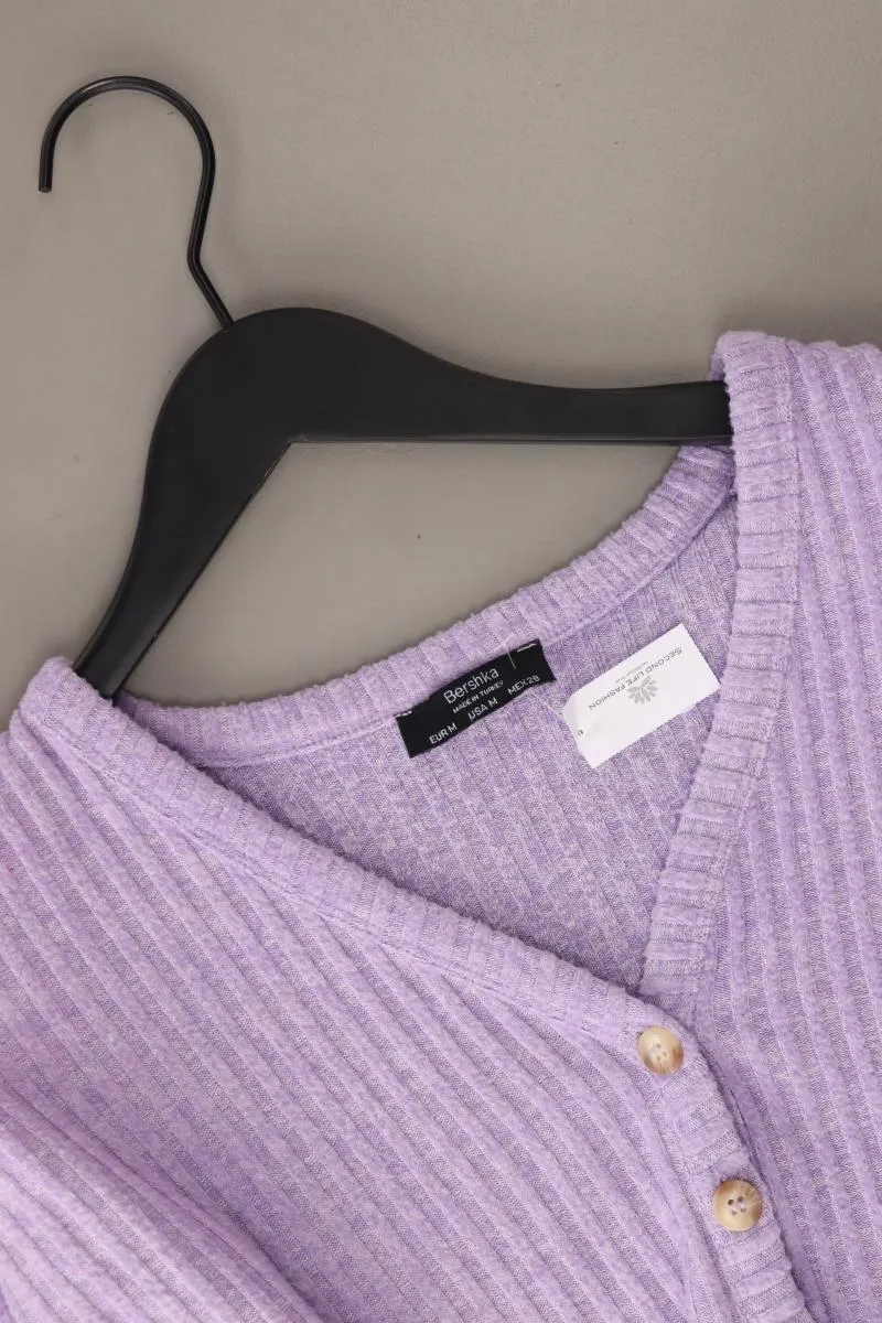 Bershka Strickjacke Gr. M Langarm lila aus Polyester