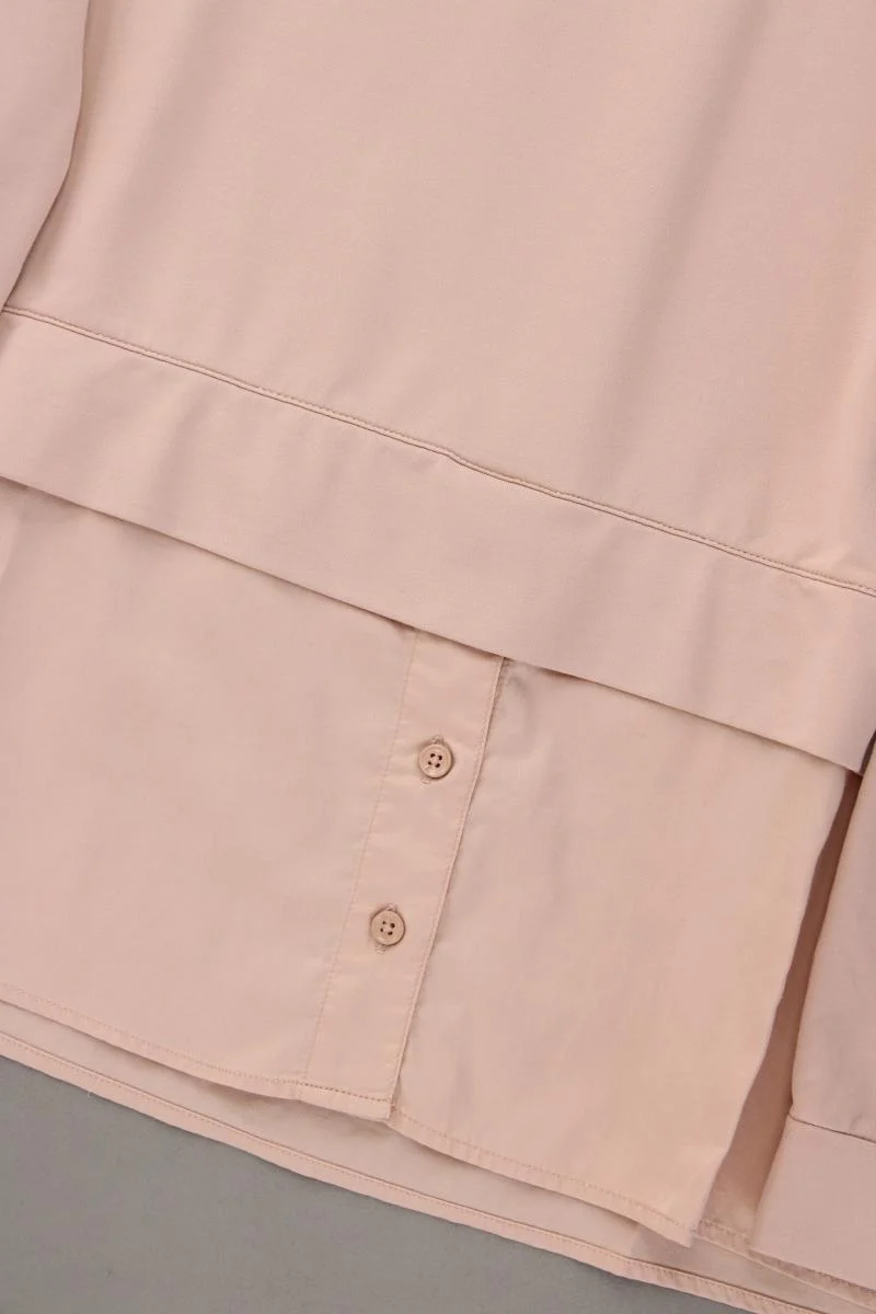 Marc Cain Langarmpullover Gr. 42 rosa aus Polyamid
