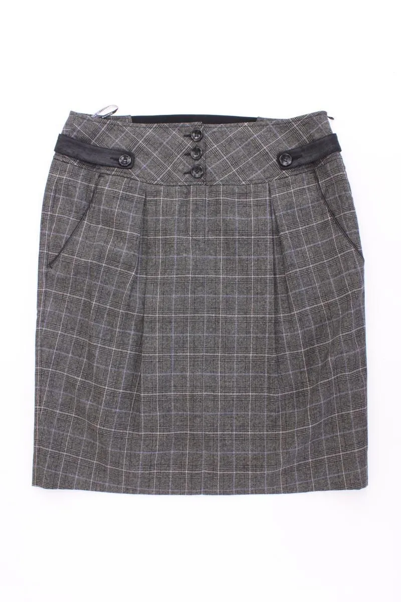 Hauber Wollrock Gr. 40 kariert grau