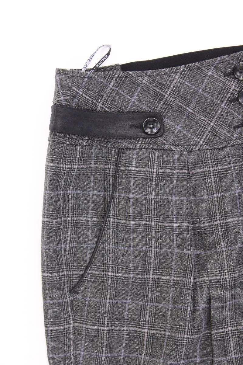Hauber Wollrock Gr. 40 kariert grau