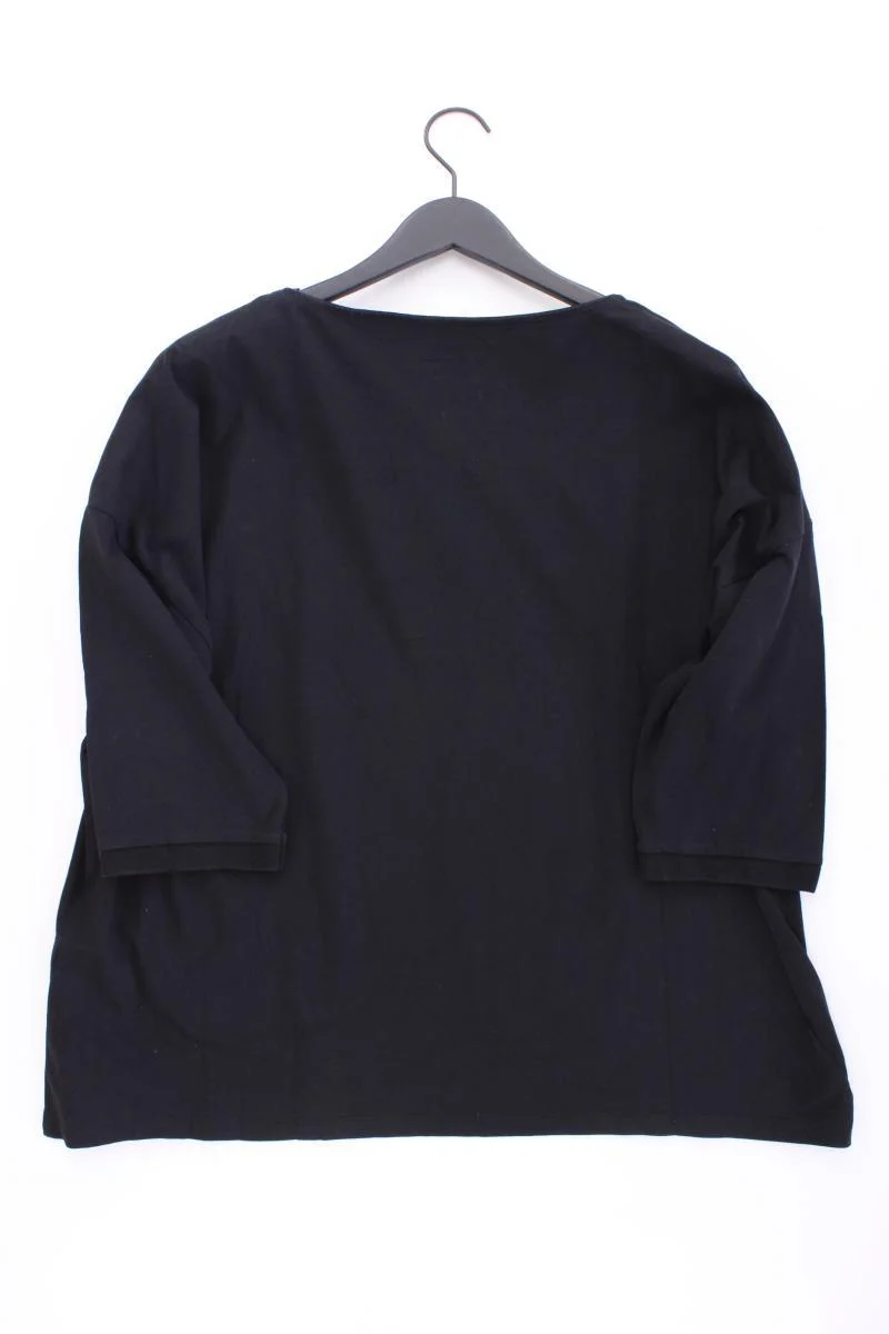 Via Cortesa Printshirt Gr. 48/50 3/4 Ärmel mit Glitzer schwarz aus Baumwolle