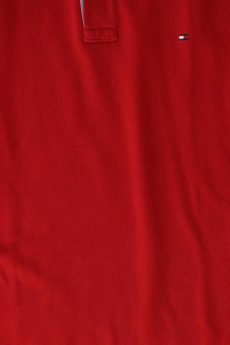 Tommy Hilfiger Poloshirt für Herren Gr. XL Kurzarm rot aus Baumwolle