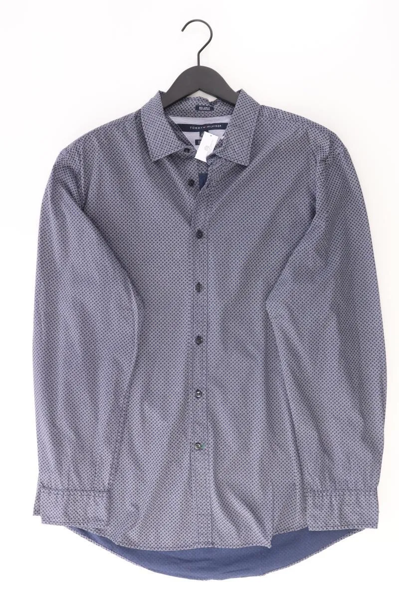 Tommy Hilfiger Langarmhemd für Herren Gr. XL blau