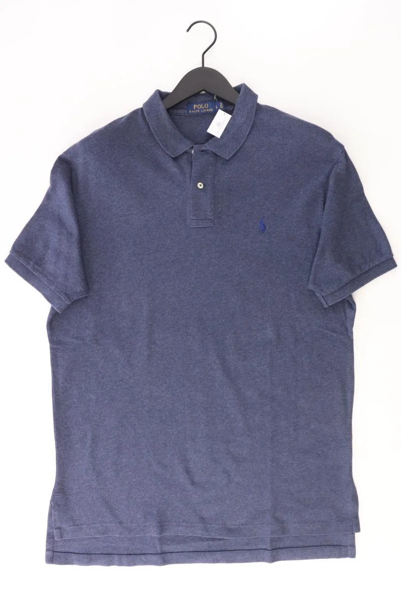 Ralph Lauren Poloshirt für Herren Gr. L Kurzarm blau aus Baumwolle
