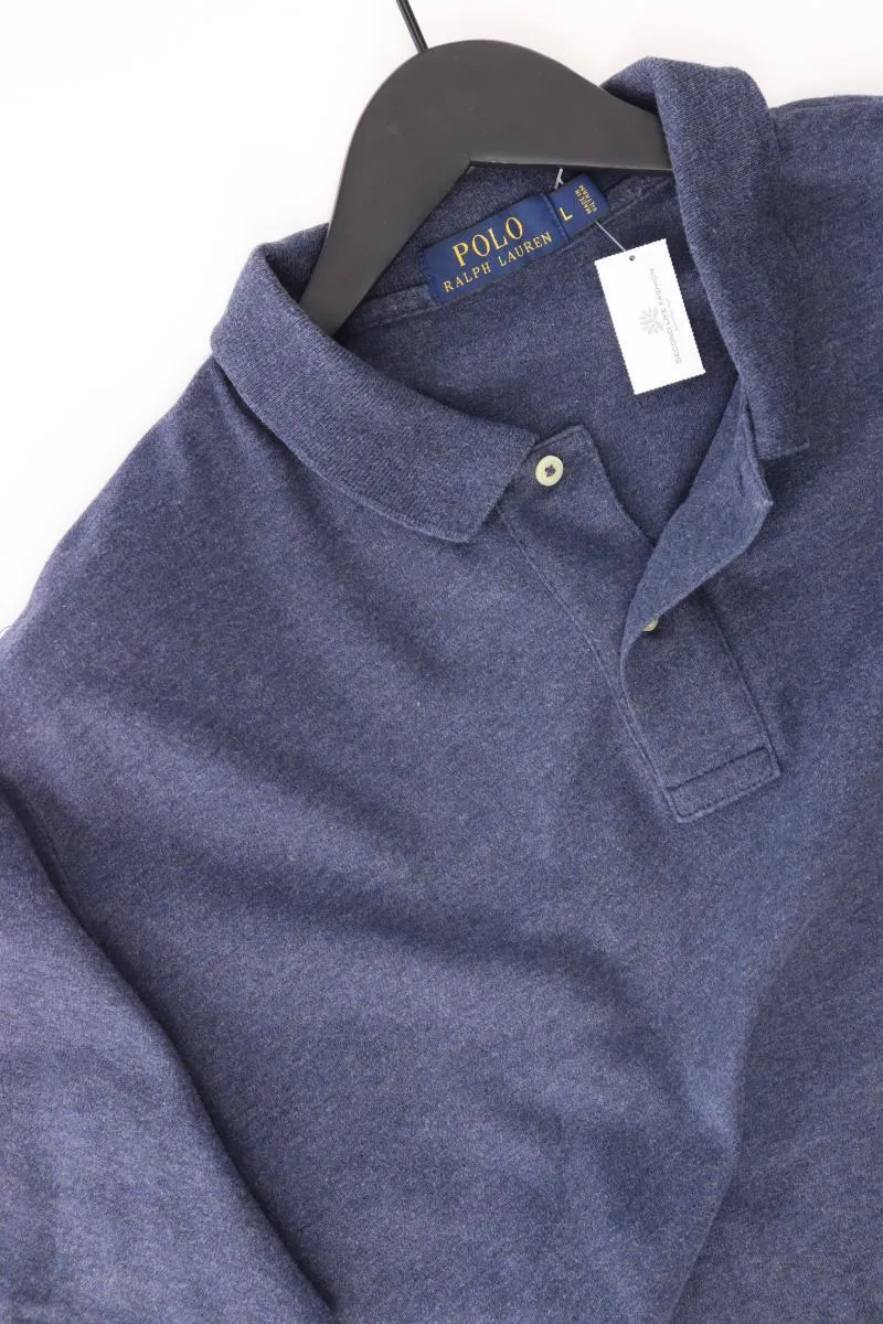 Ralph Lauren Poloshirt für Herren Gr. L Kurzarm blau aus Baumwolle