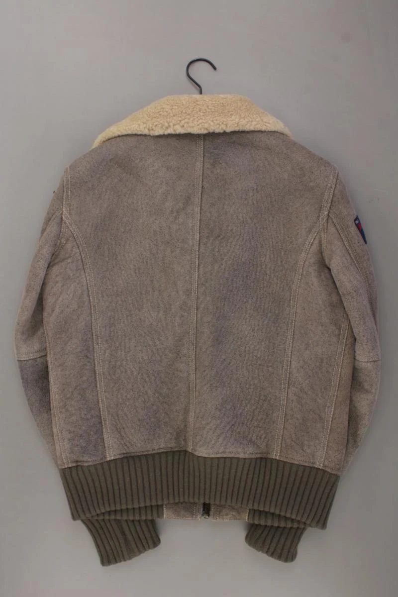 Echtleder Pilotenjacke gefüttert für Herren Gr. 52 grau