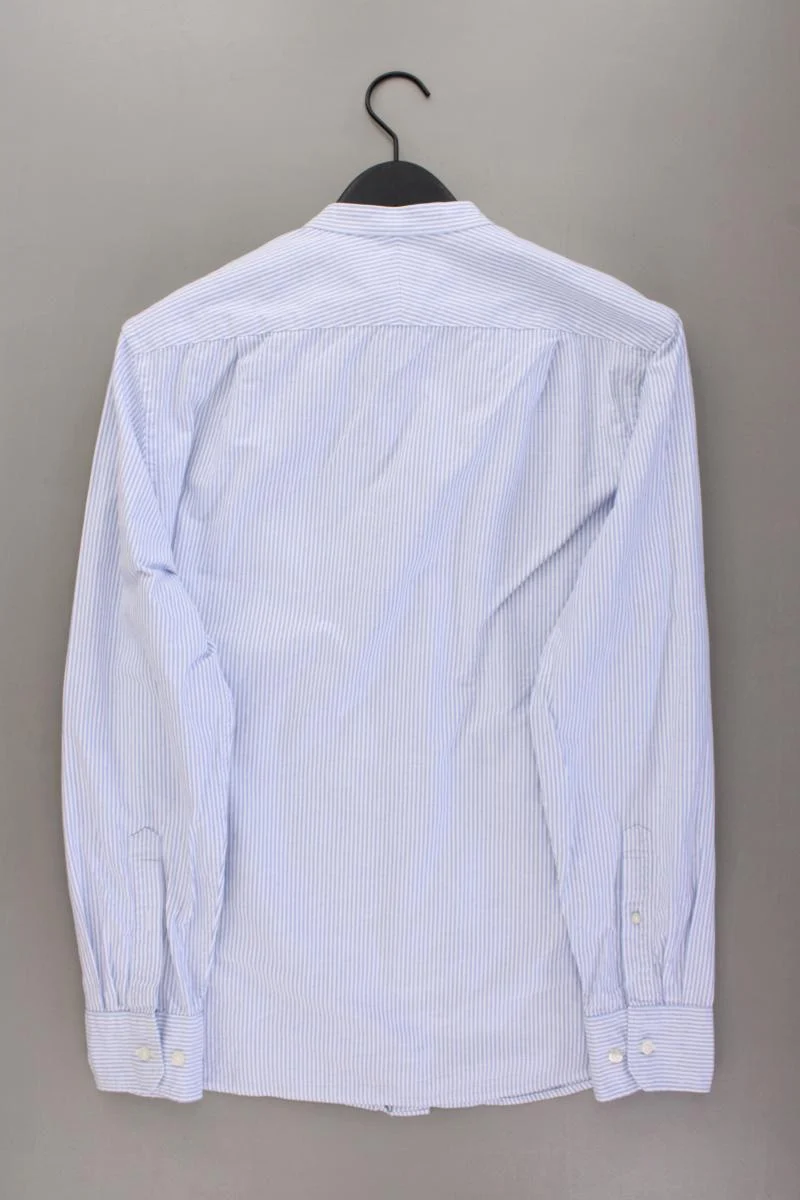 CHARLES TYRWHITT Langarmhemd für Herren Gr. M gestreift blau aus Baumwolle