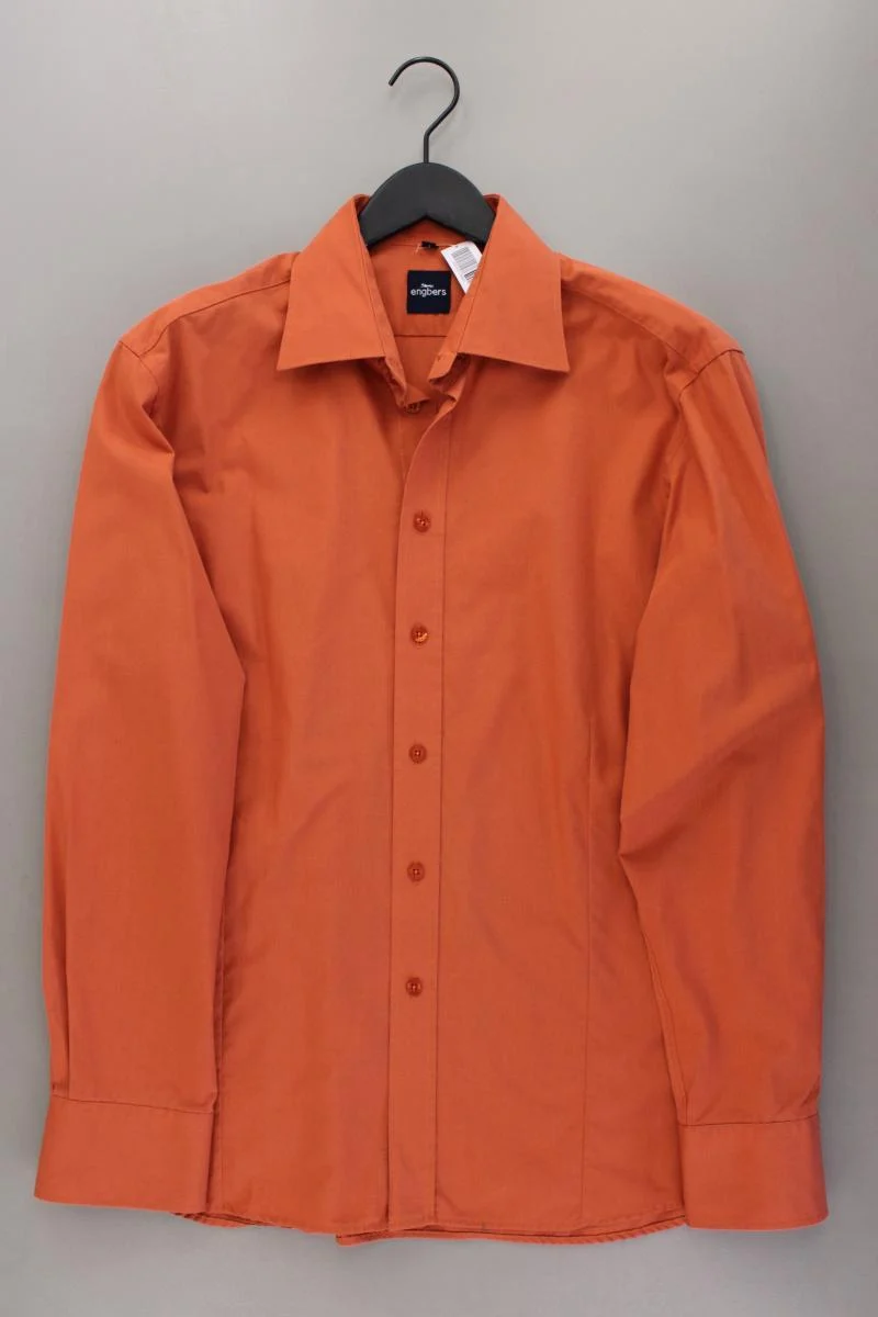 Engbers Langarmhemd für Herren Gr. L orange aus Baumwolle