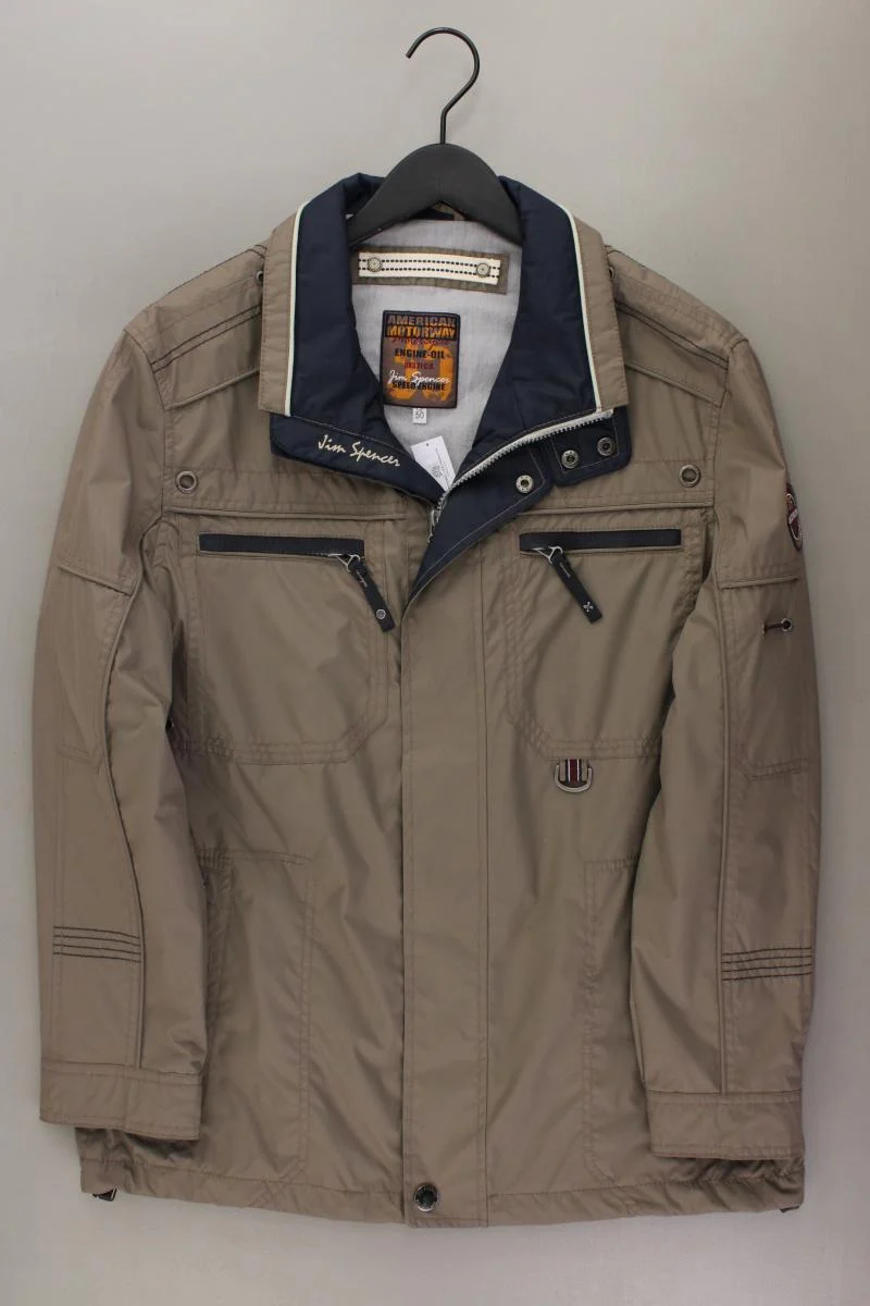 Jim Spencer Übergangsjacke für Herren Gr. 50 braun aus Polyester