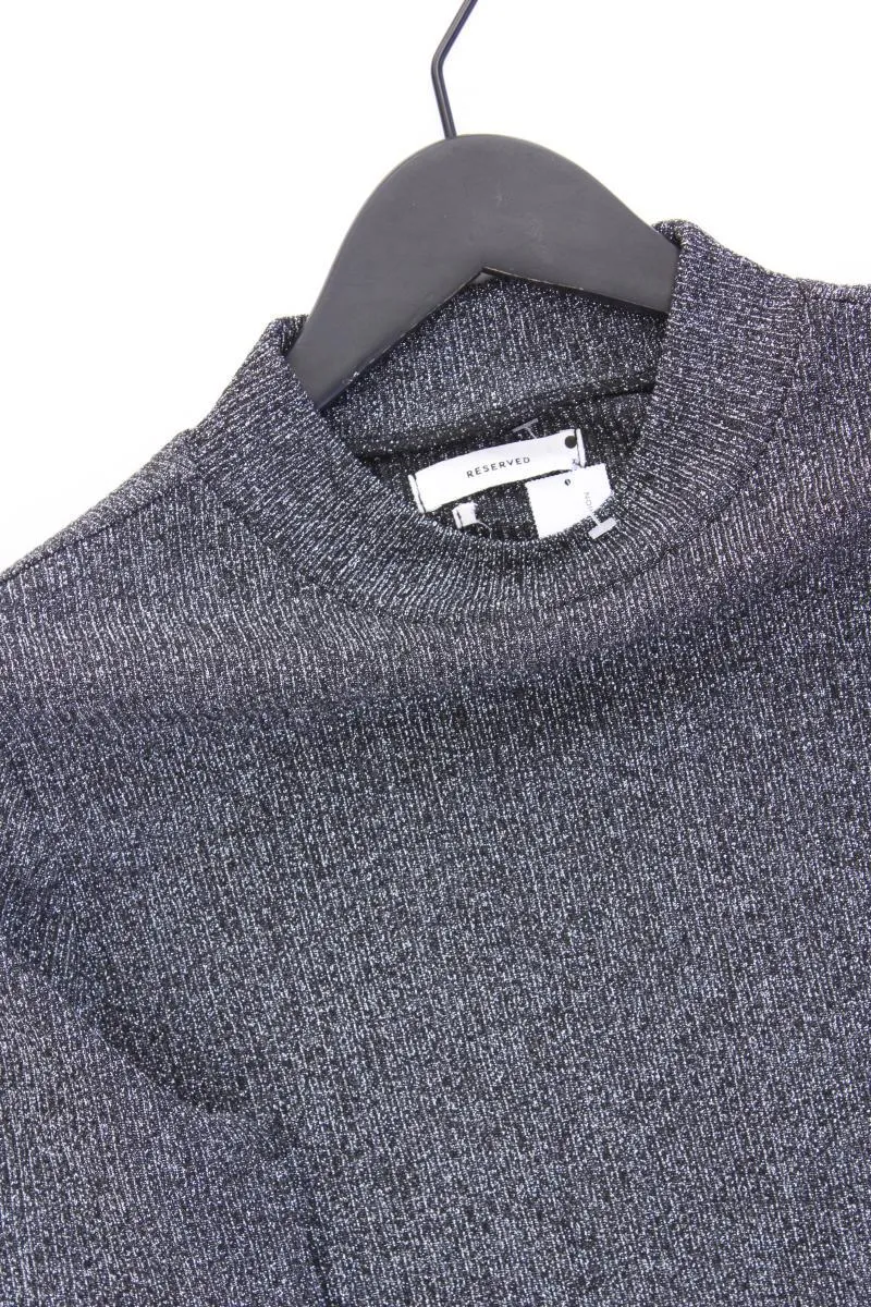 Reserved Longsleeve-Shirt Gr. XL Langarm mit Glitzer silber aus Polyester