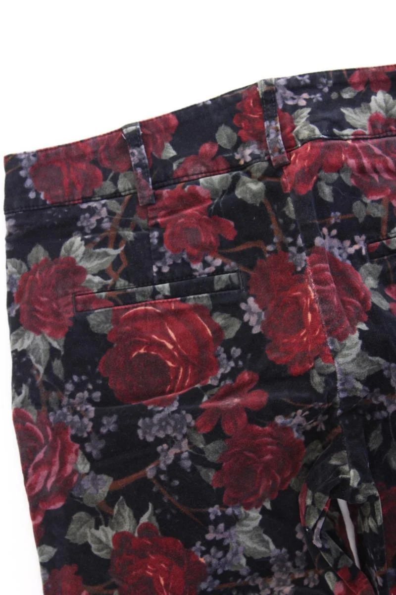 Cambio Hose Gr. 36 mit Blumenmuster mehrfarbig aus Baumwolle