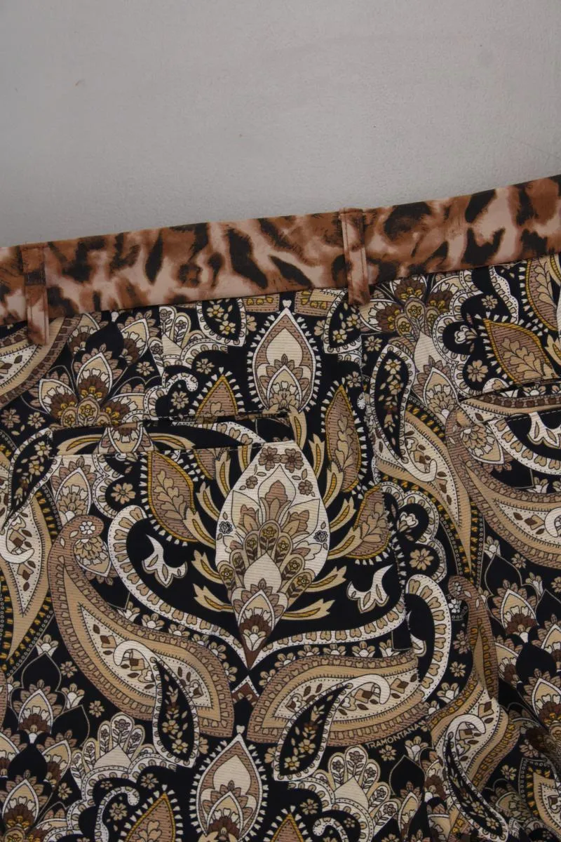 Tramontana Stoffhose Gr. S mit Paisleymuster braun aus Polyamid