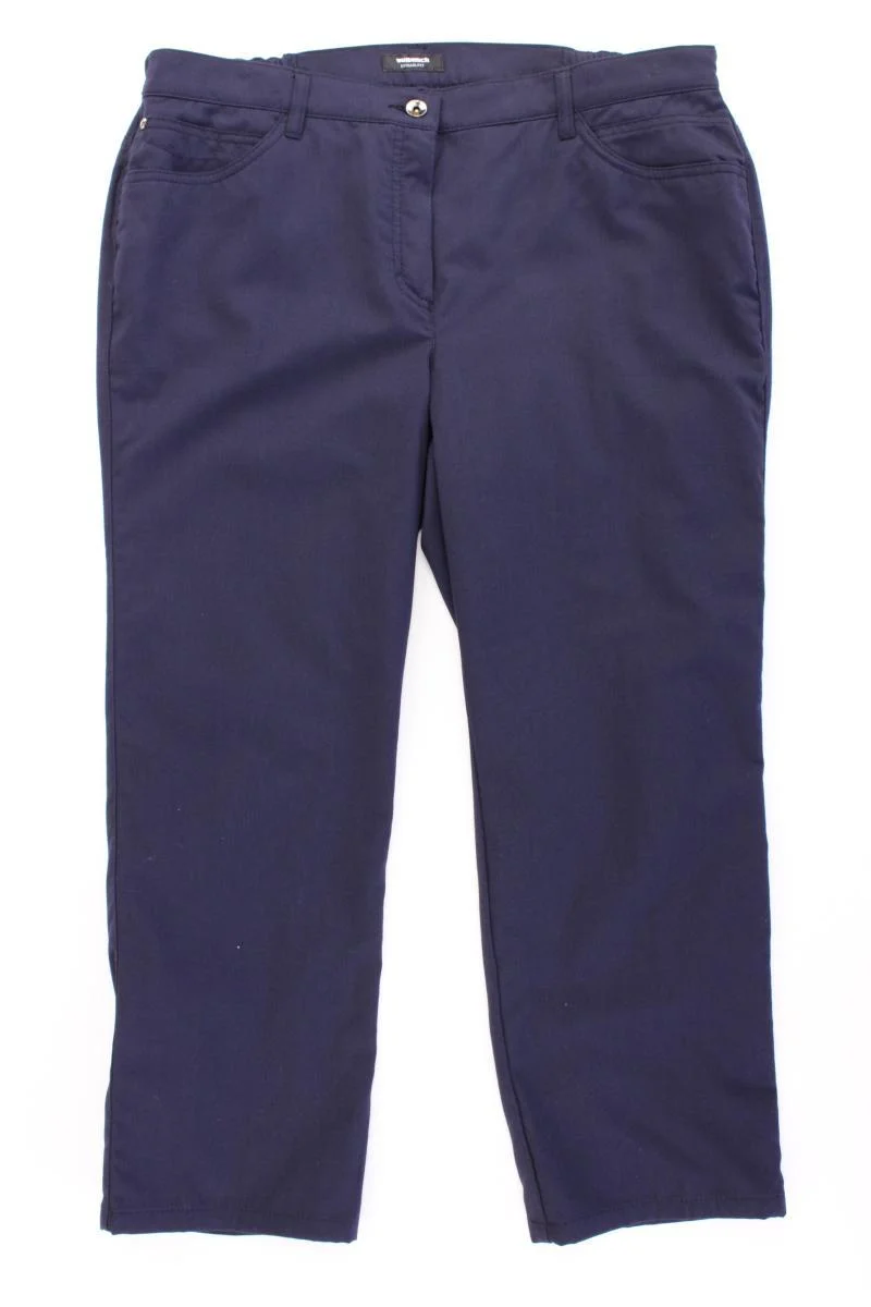 Walbusch Hose gefüttert Gr. Kurzgröße 22 blau aus Polyester