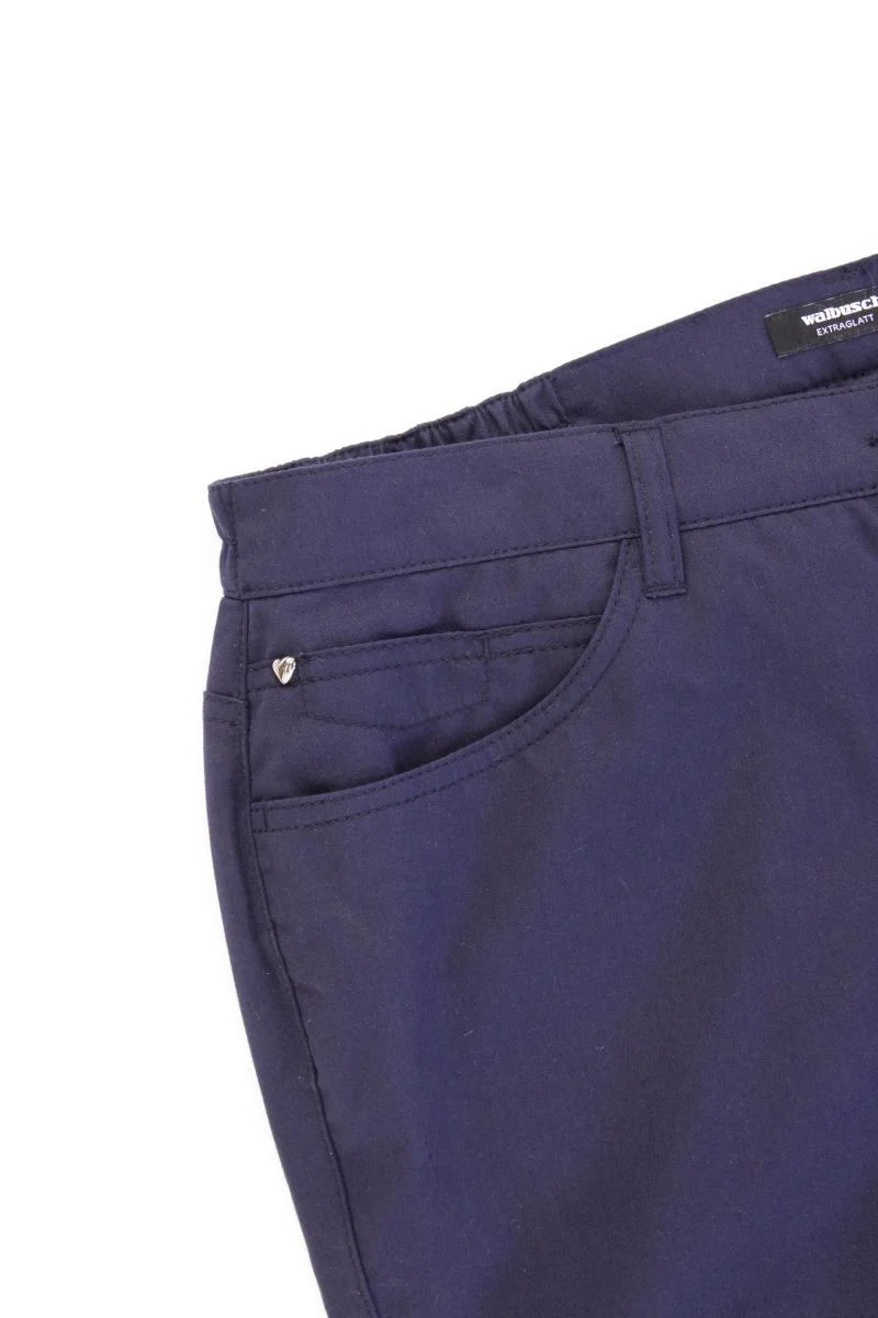 Walbusch Hose gefüttert Gr. Kurzgröße 22 blau aus Polyester