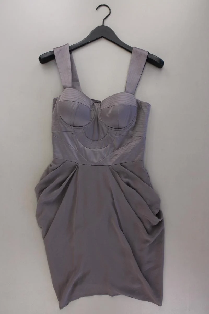 Lipsy London Abendkleid Gr. 34 Träger grau aus Polyester