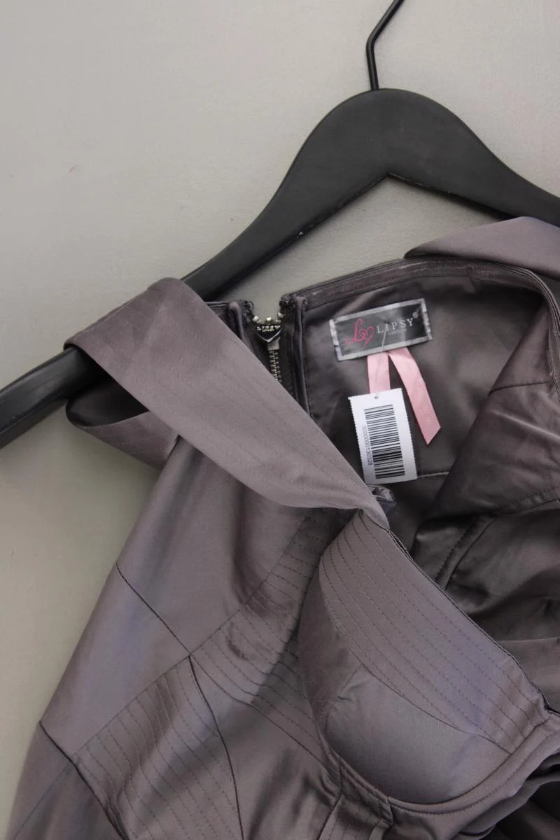 Lipsy London Abendkleid Gr. 34 Träger grau aus Polyester