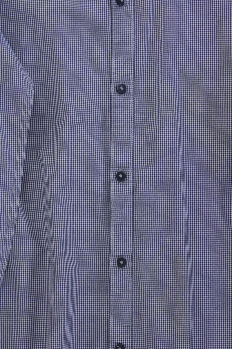 Tom Tailor Karohemd für Herren Gr. XXL kariert Langarm blau aus Baumwolle