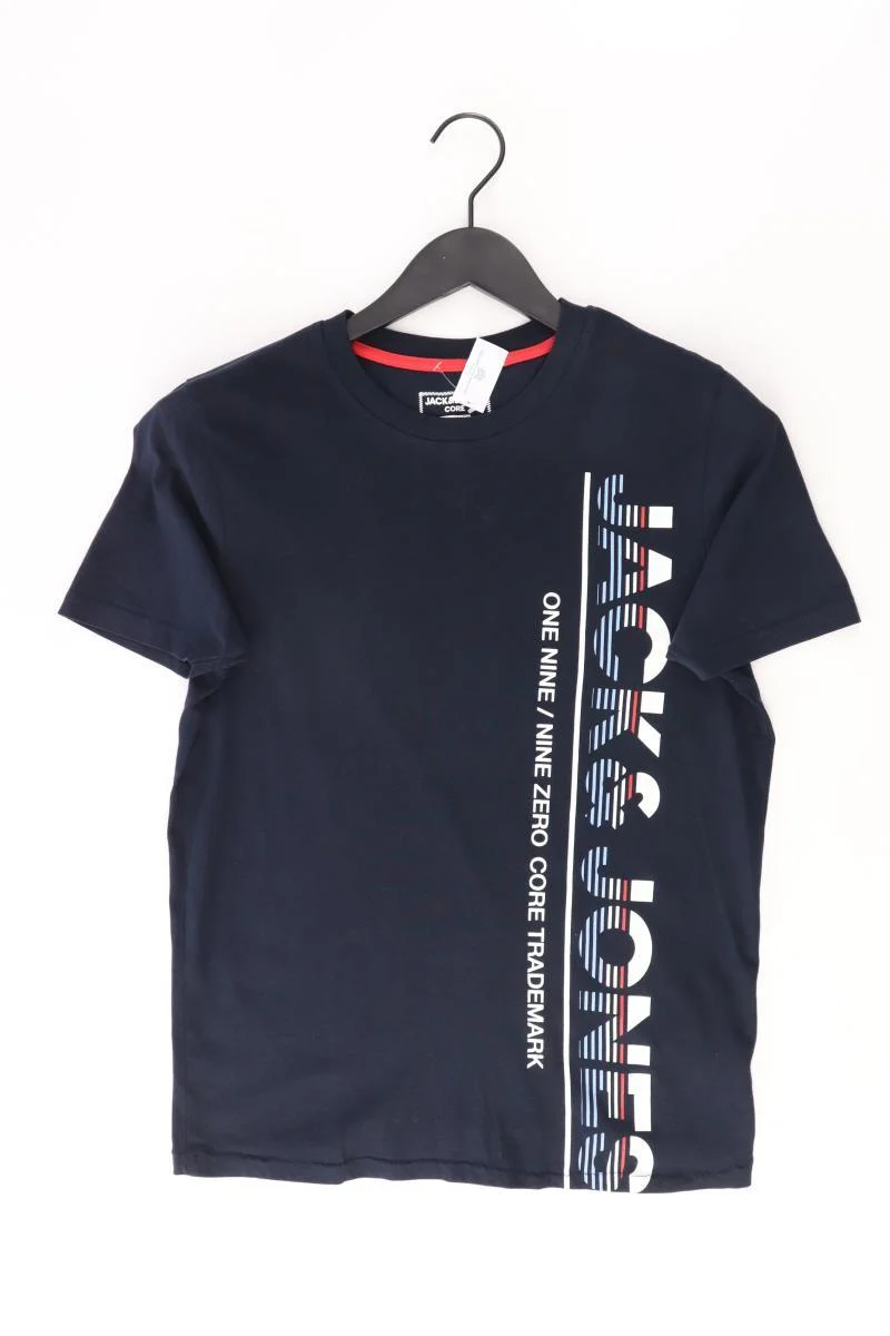 Jack & Jones T-Shirt für Herren Gr. XS Kurzarm blau aus Baumwolle