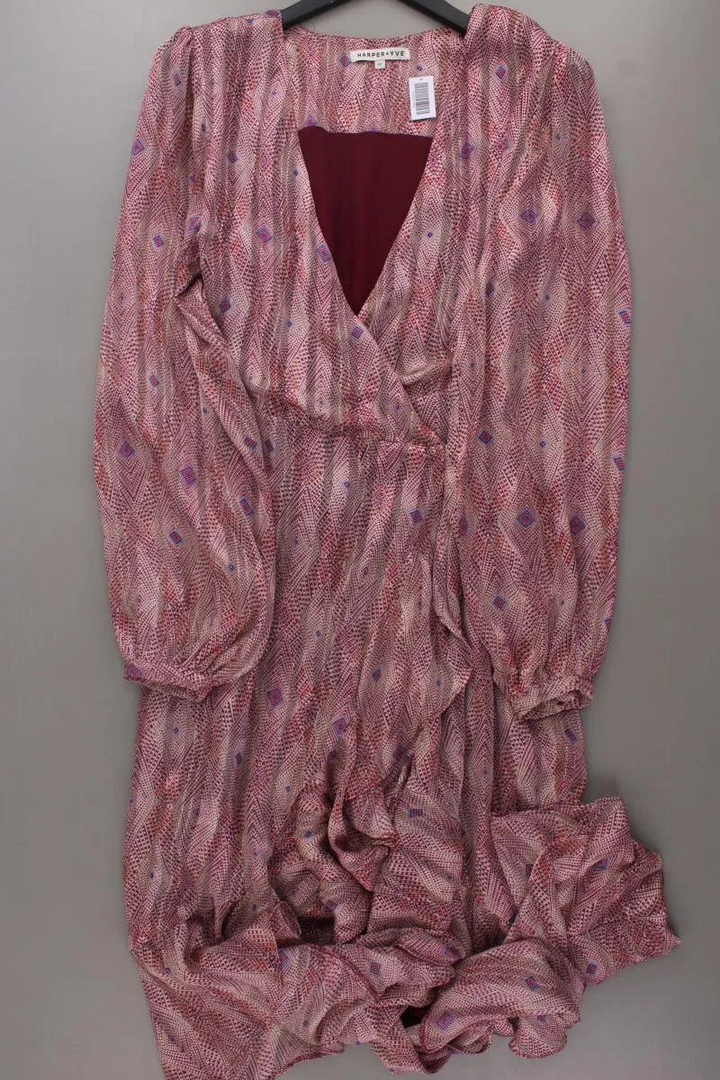 Harper & Yve Wickelkleid Gr. M Langarm rosa aus Polyester