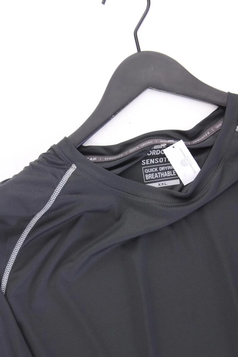 Nordcap Sportshirt für Herren Gr. XXL neuwertig Kurzarm grau aus Polyester