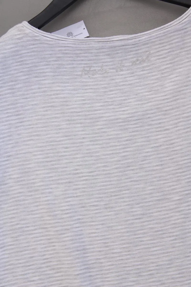 Only Longshirt Gr. XL Kurzarm grau aus Viskose