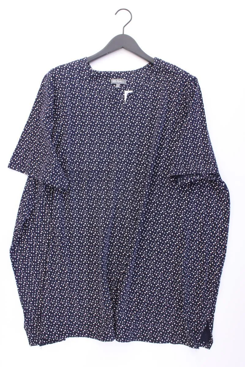 Ulla Popken Printshirt Gr. 58/60 Kurzarm blau aus Baumwolle