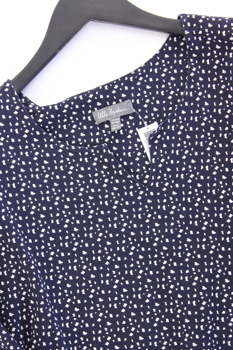 Ulla Popken Printshirt Gr. 58/60 Kurzarm blau aus Baumwolle