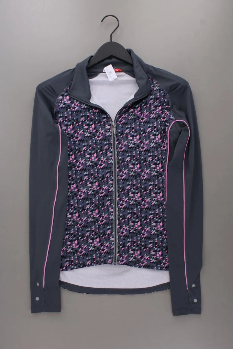 Elle Sport Jacke Y2K Gr. S geometrisches Muster grau