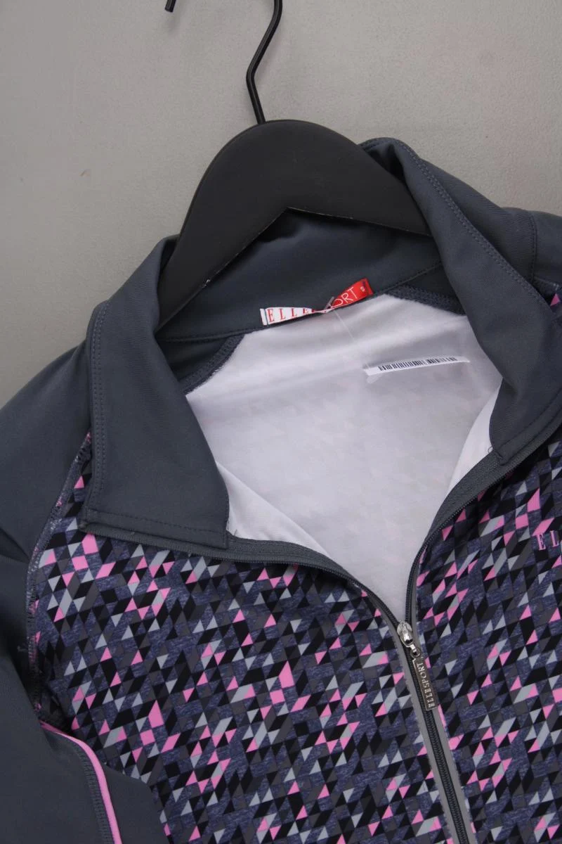 Elle Sport Jacke Y2K Gr. S geometrisches Muster grau