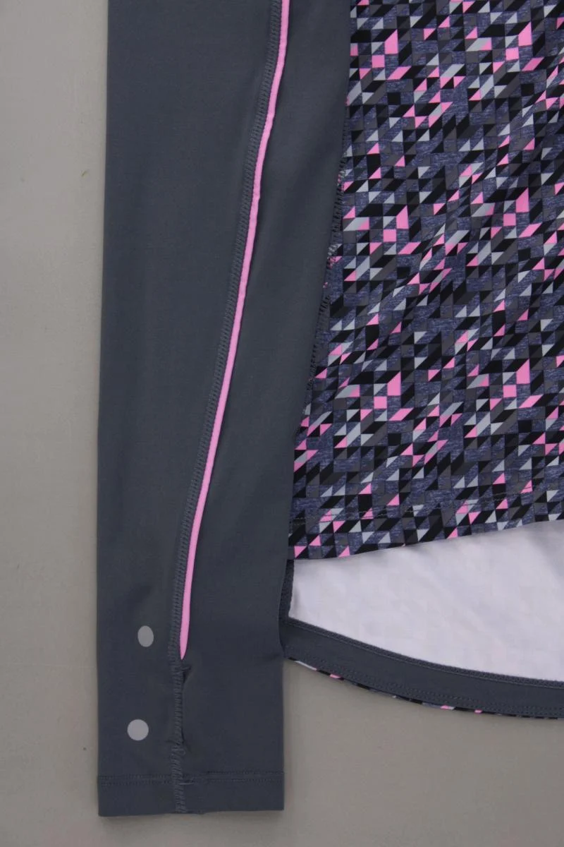 Elle Sport Jacke Y2K Gr. S geometrisches Muster grau
