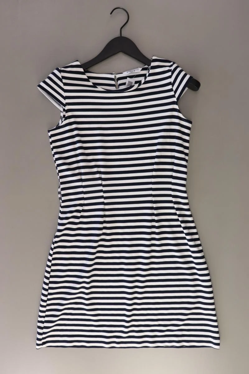Zabaione Kurzarmkleid Gr. S gestreift blau aus Baumwolle