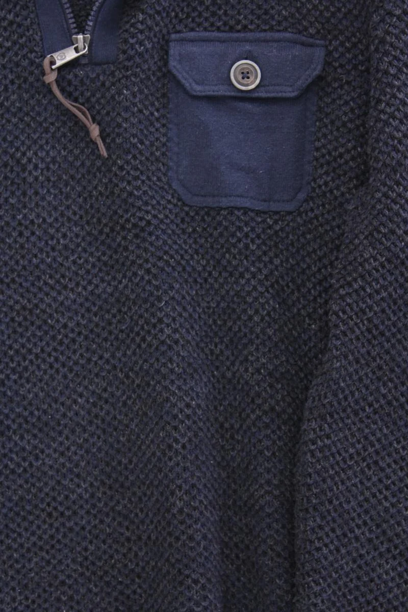 Lerros Grobstrickpullover für Herren Gr. 54 blau aus Baumwolle