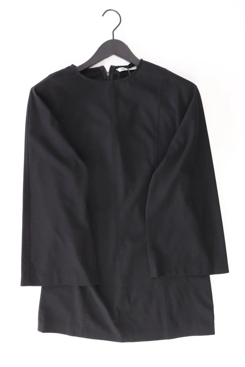 Zara Langarmkleid Gr. S schwarz aus Polyester