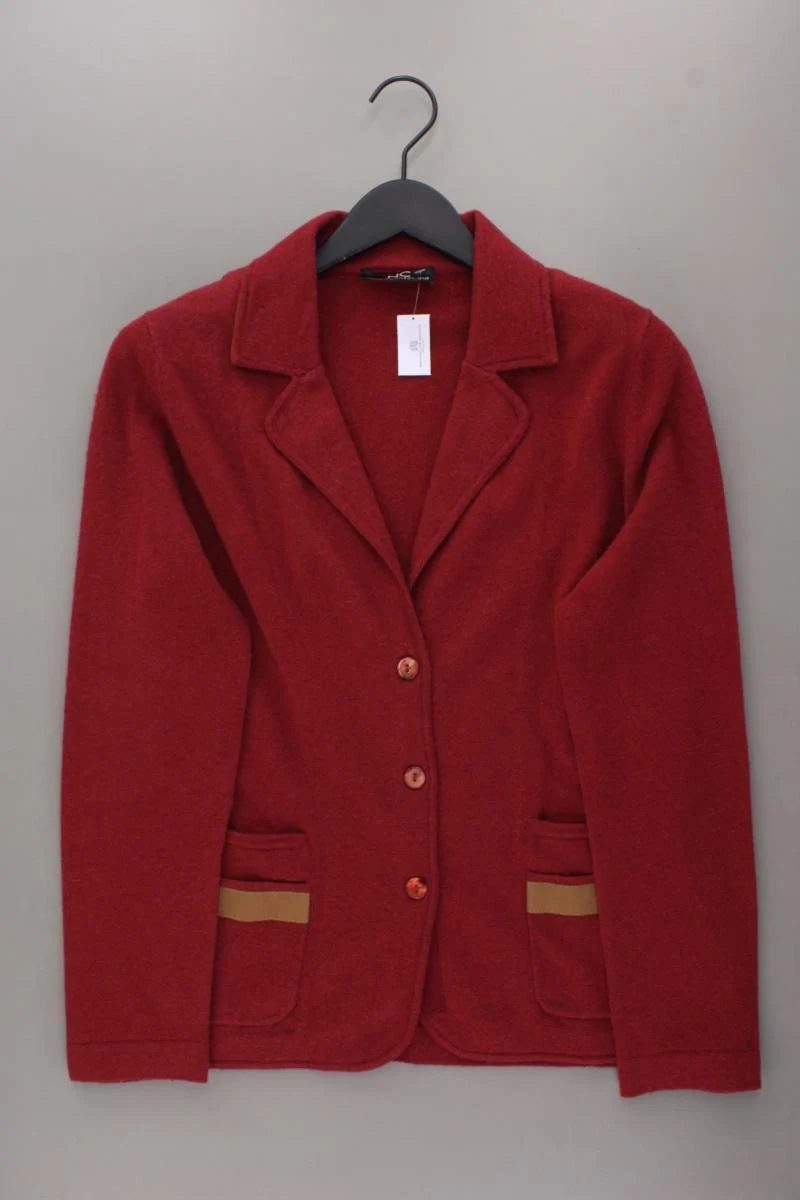 Nice Connection Strickjacke Gr. 42 Langarm rot aus Wolle