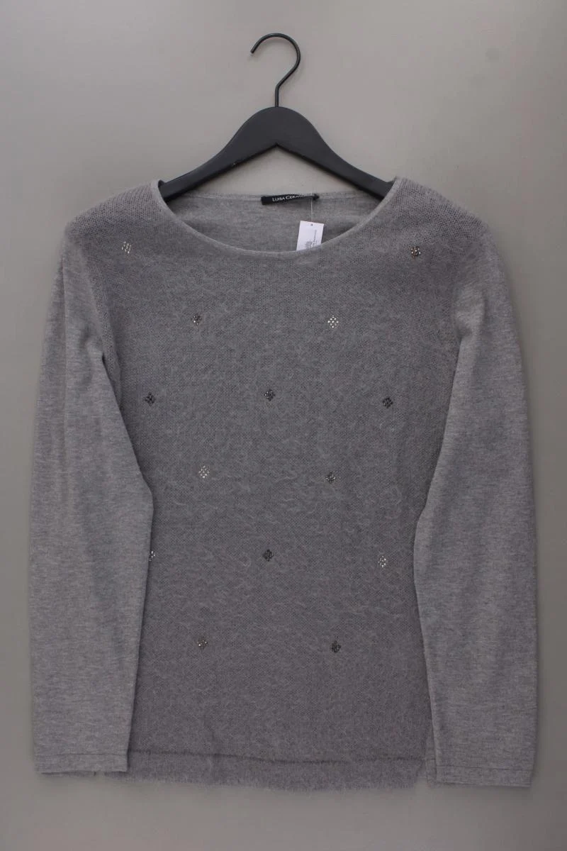 Luisa Cerano Langarmpullover Gr. 42 grau aus Mohair