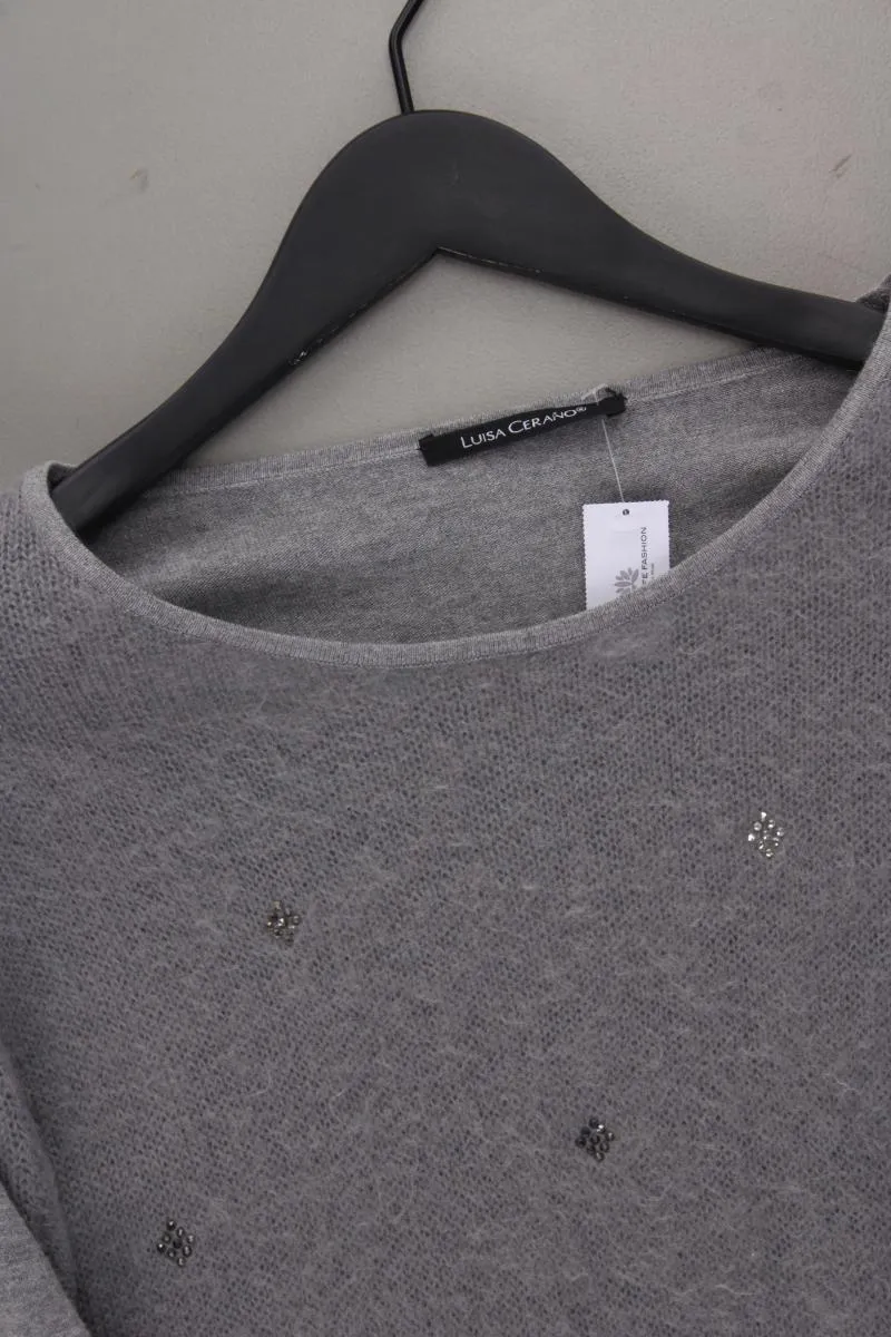 Luisa Cerano Langarmpullover Gr. 42 grau aus Mohair