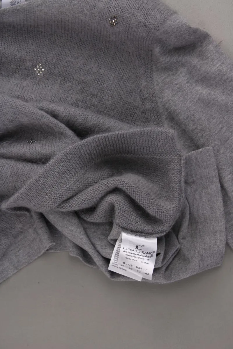 Luisa Cerano Langarmpullover Gr. 42 grau aus Mohair