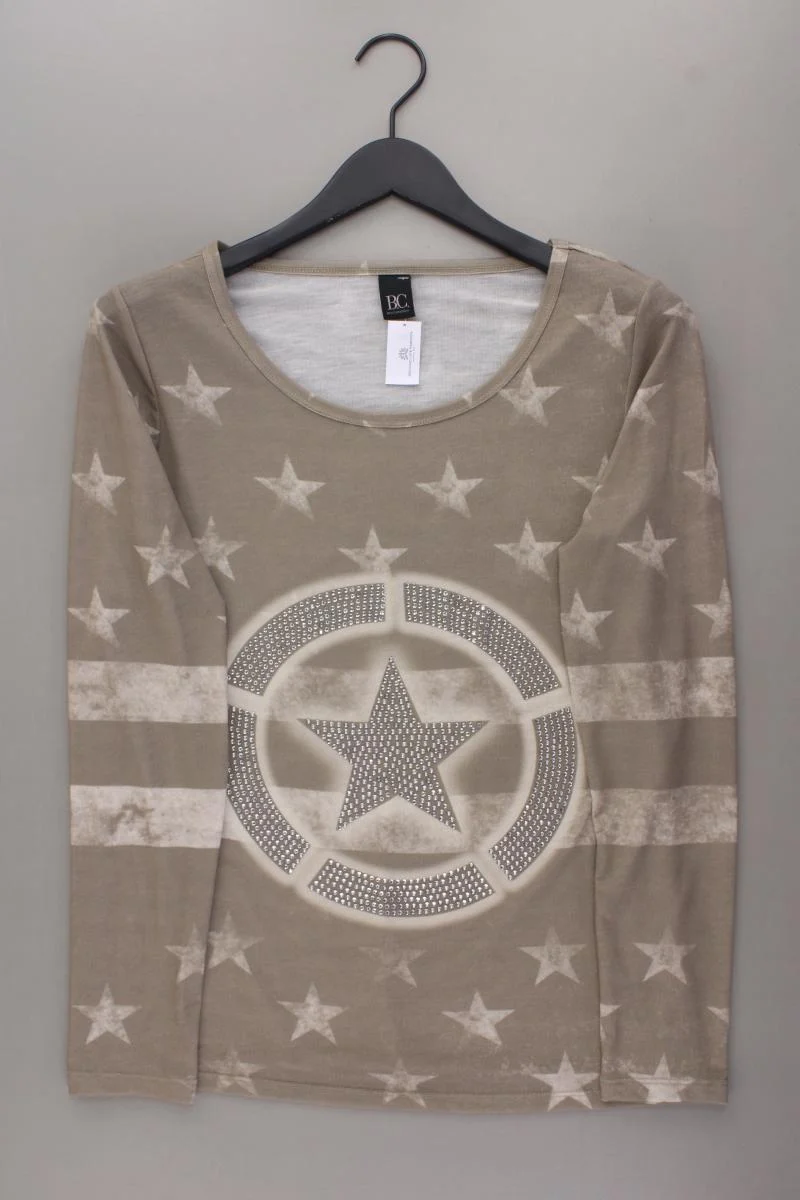 Best Connections Langarmshirt mit Sternenmuster Gr. 38 neuwertig braun