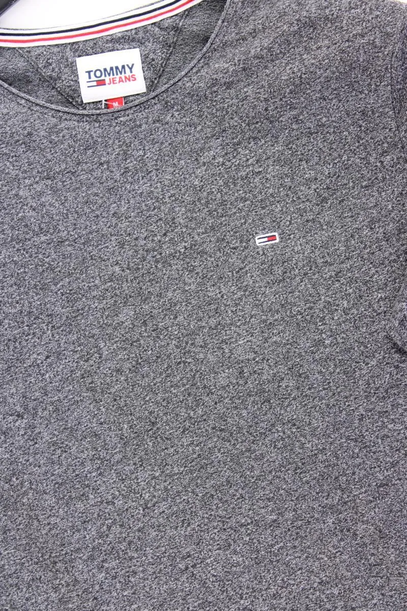 Tommy Jeans T-Shirt für Herren Gr. M Kurzarm grau aus Baumwolle