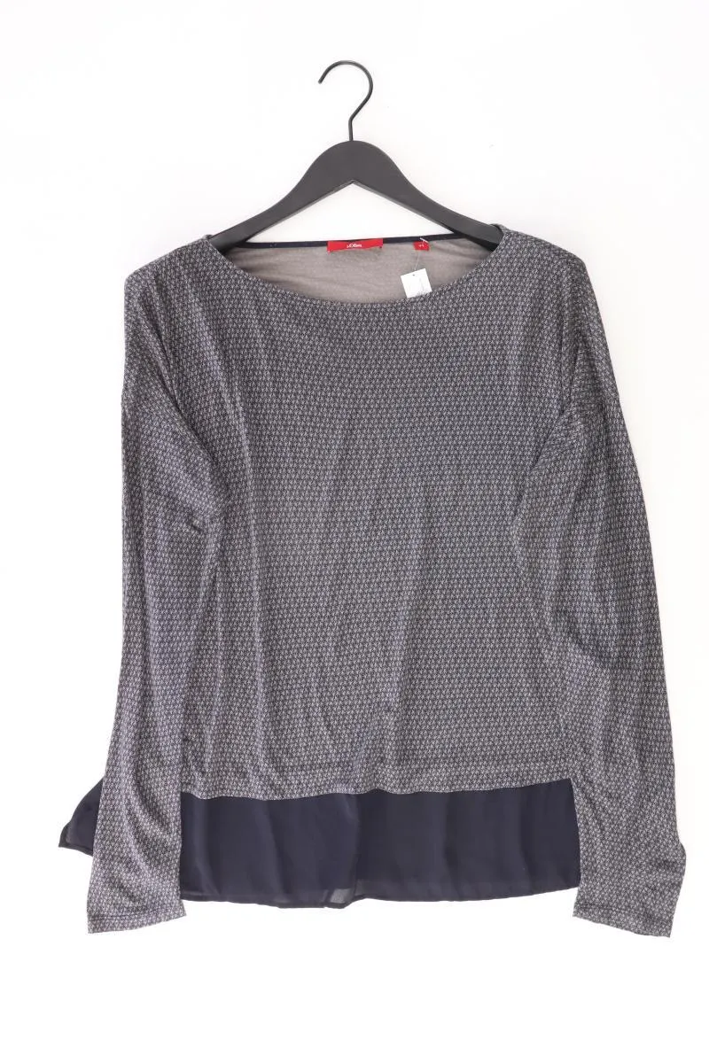 s.Oliver Longsleeve-Shirt Gr. 44 Langarm blau aus Viskose