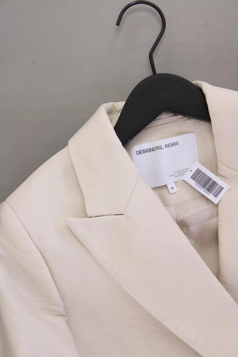 Designers Remix Longblazer Gr. 36 creme aus Baumwolle
